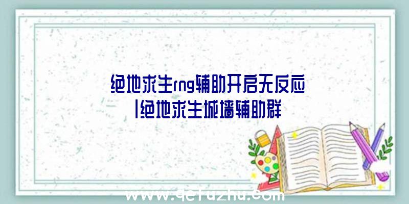 「绝地求生rng辅助开启无反应」|绝地求生城墙辅助群